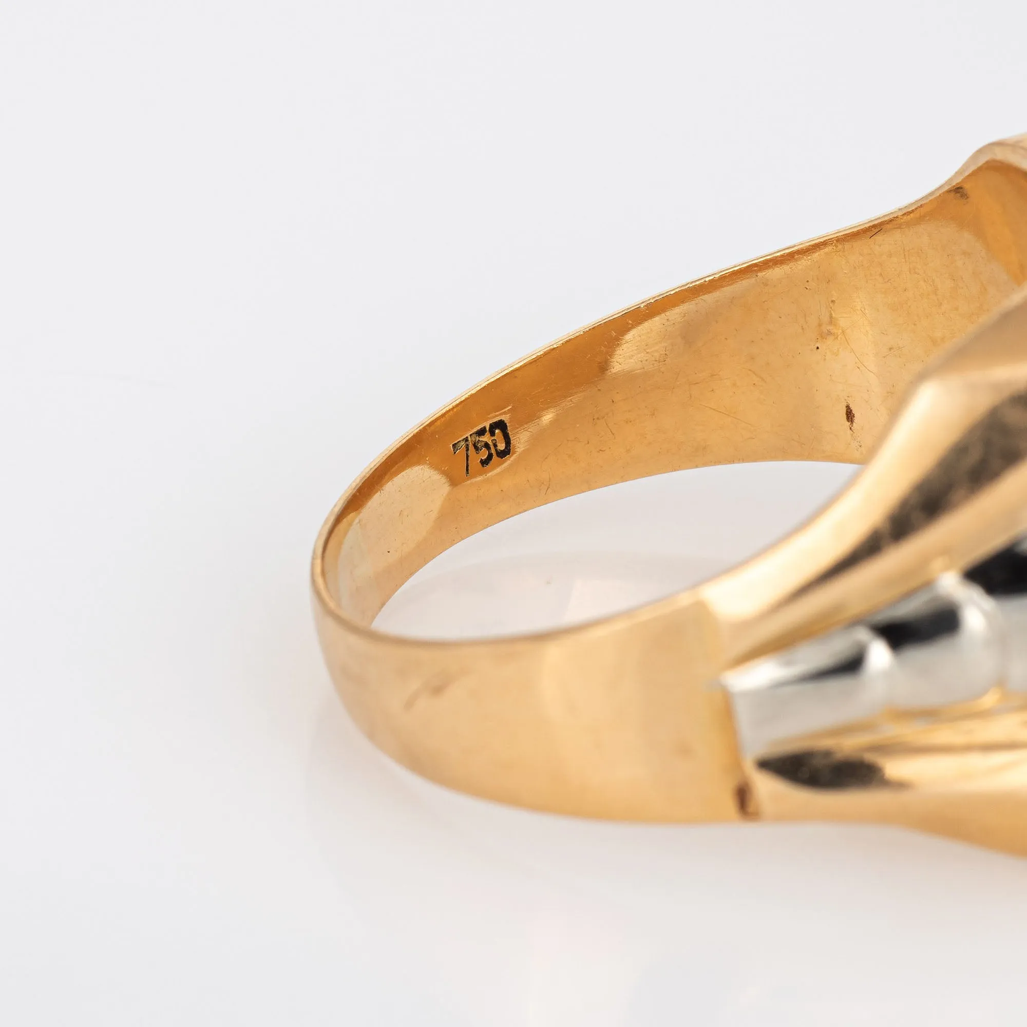 Men's Snake Ring Signet Vintage 18k Yellow Gold Sz 12.5 Estate Serpent Jewelry