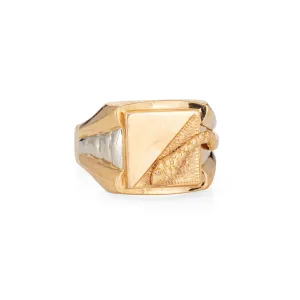 Men's Snake Ring Signet Vintage 18k Yellow Gold Sz 12.5 Estate Serpent Jewelry