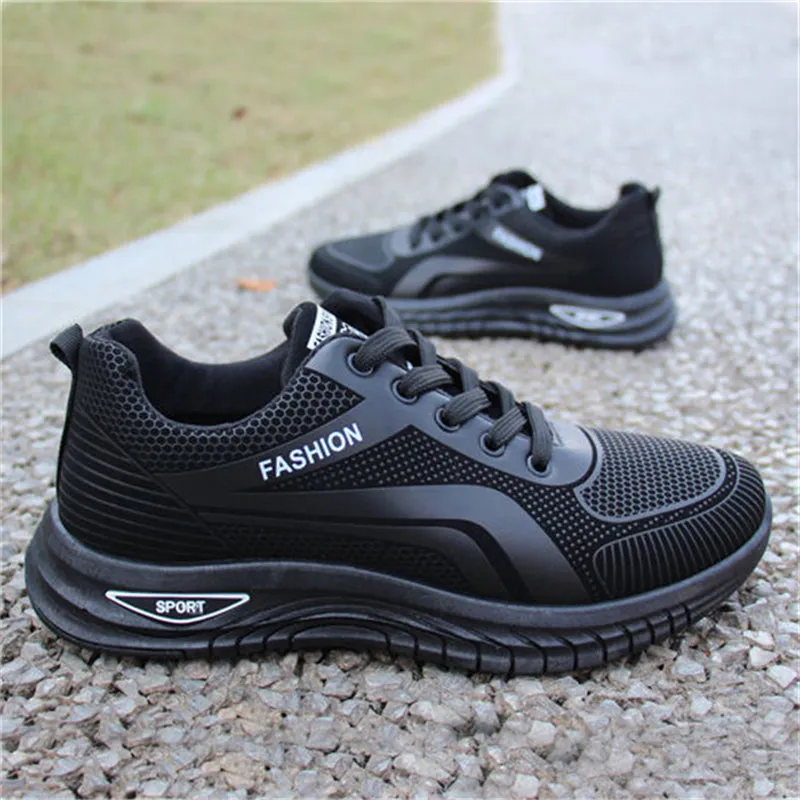Men's Stylish Flame Stripe Ultra Light Lace-Up Sneakers
