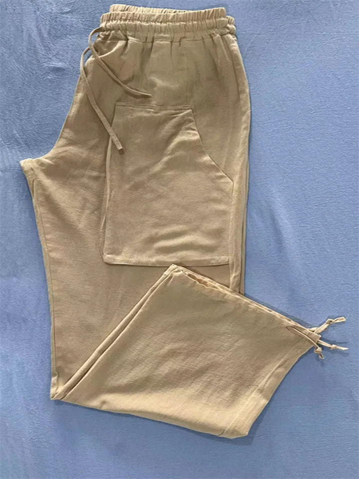 Men's Summer Cozy Pure Cotton Oversized Ankle Banded Pants