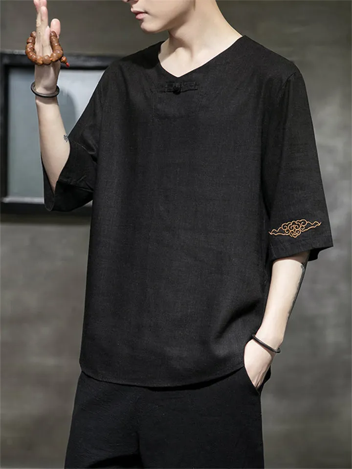 Men's Summer Half Sleeve Round Neck T-shirt
