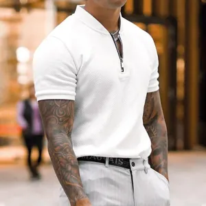 MEN'S SUMMER LAPEL SHORT SLEEVE T-SHIRT