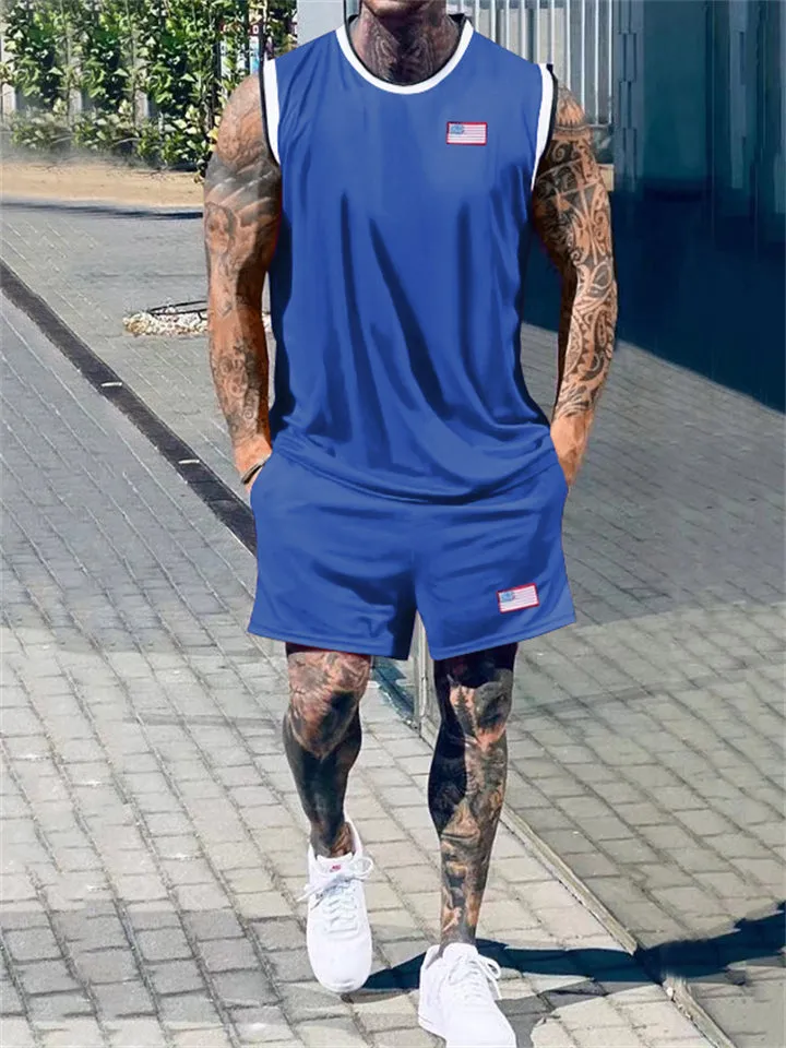 Men's Summer Sleeveless Sports Outfit Sets