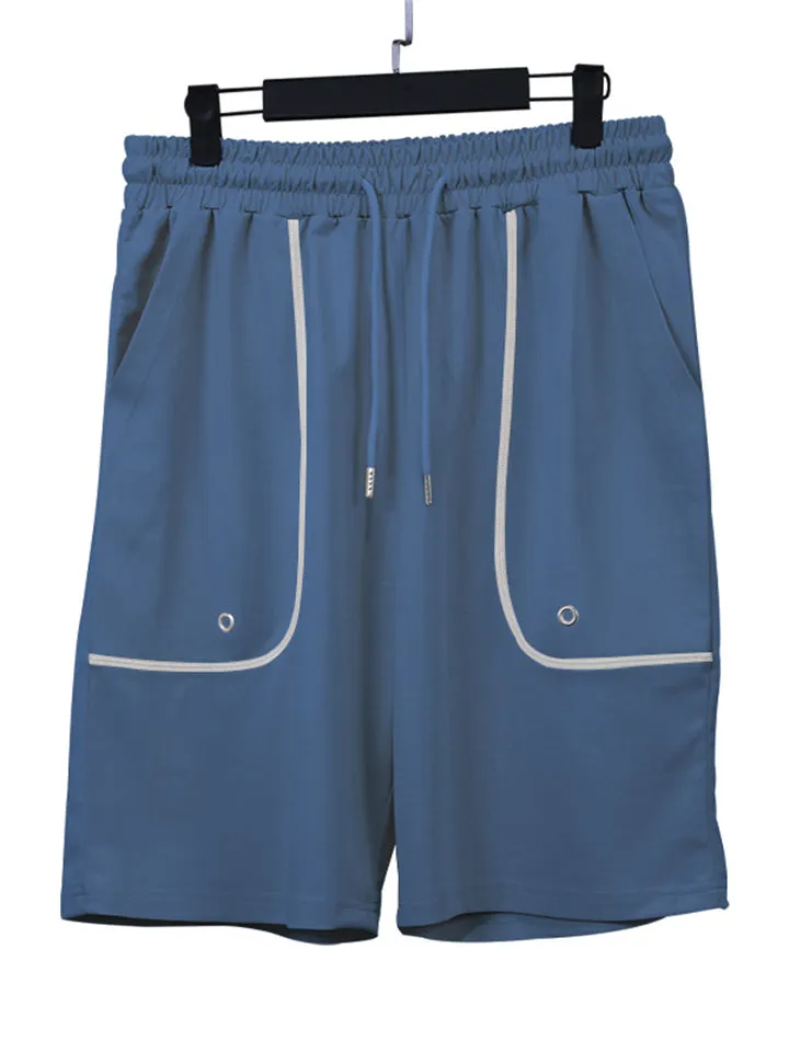 Men's Summer Sports Body Fit Shirts   Loose Shorts