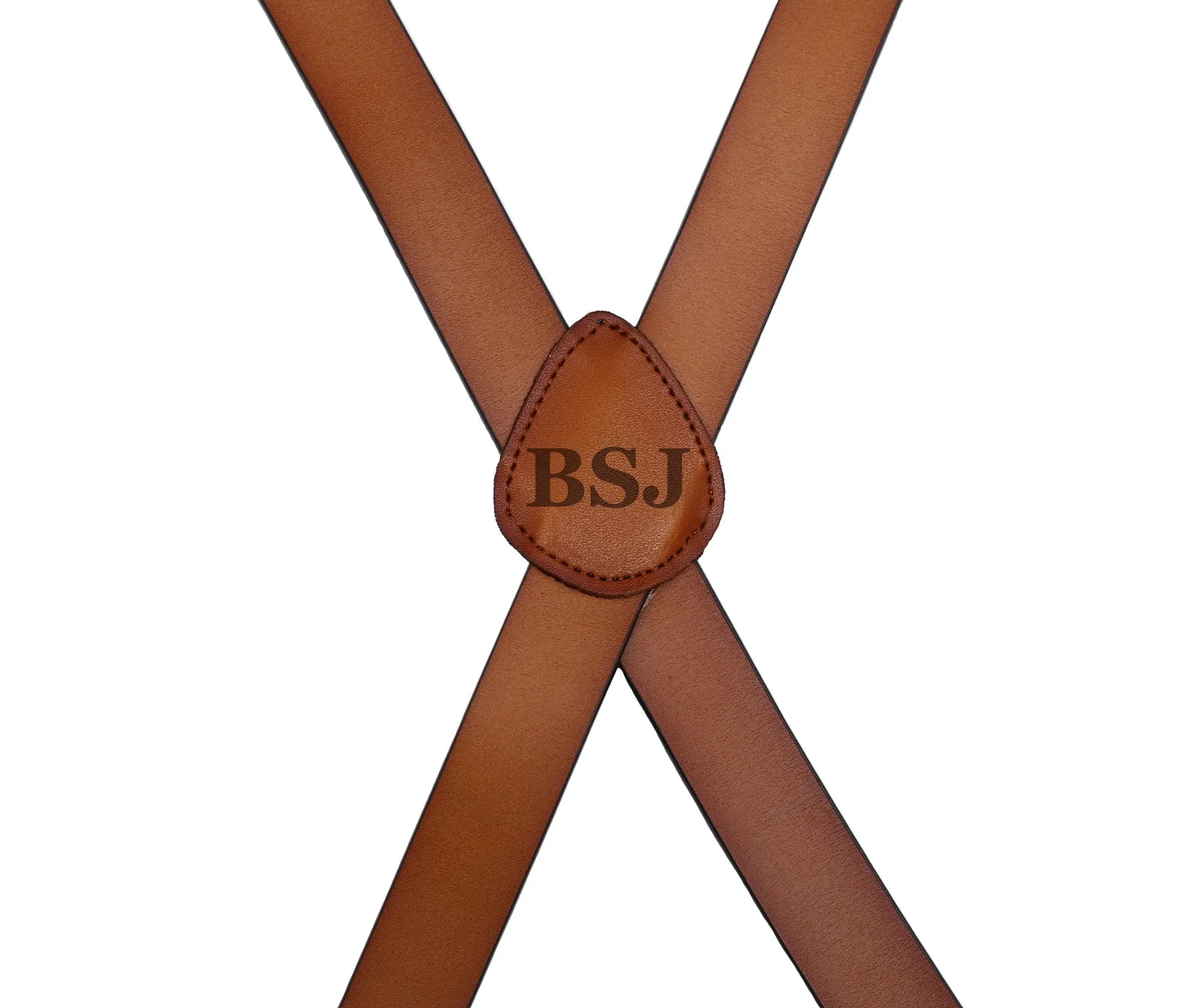 Mens Suspenders X Back Design Leather Suspenders Adjustable Brown Braces Groomsmen Gift for Wedding