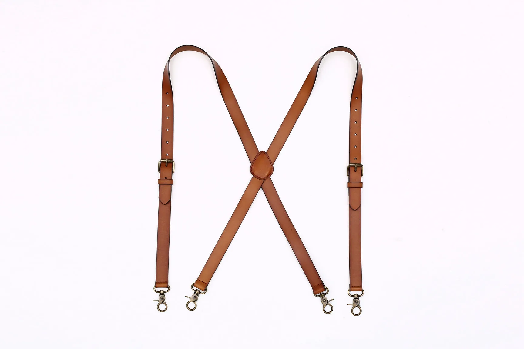 Mens Suspenders X Back Design Leather Suspenders Adjustable Brown Braces Groomsmen Gift for Wedding