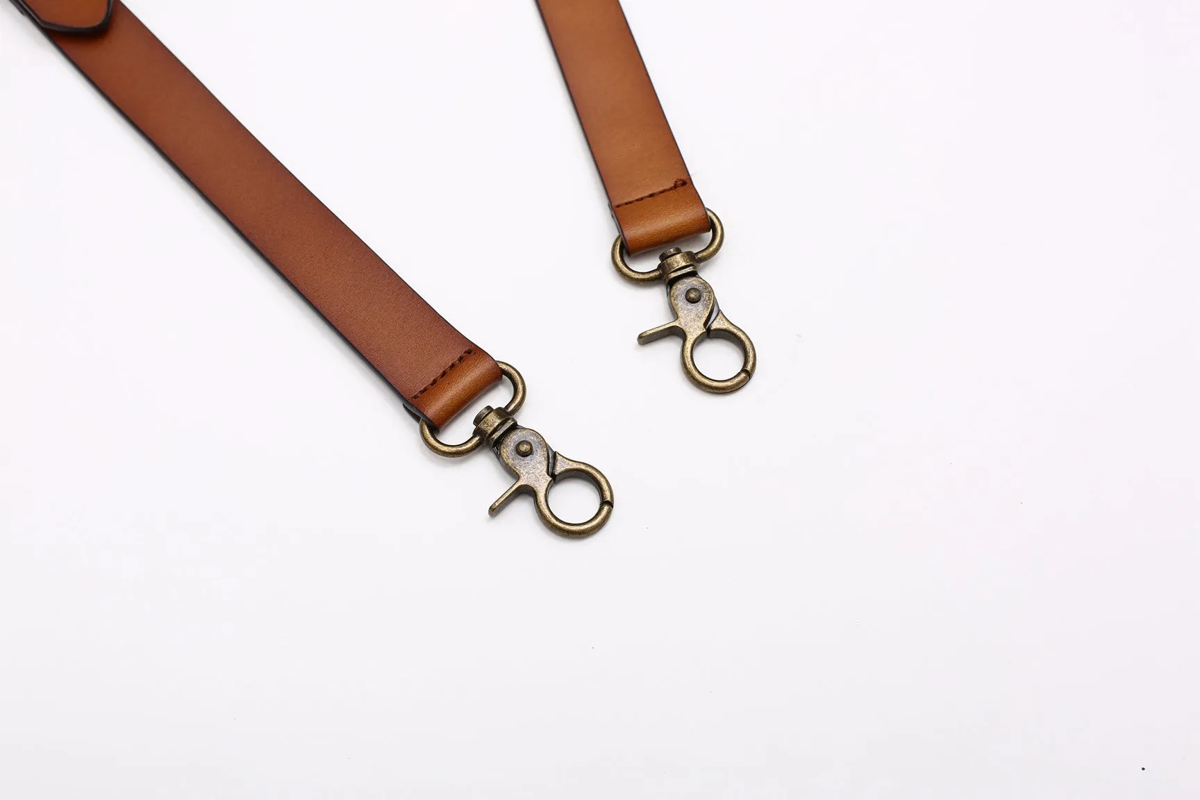 Mens Suspenders X Back Design Leather Suspenders Adjustable Brown Braces Groomsmen Gift for Wedding