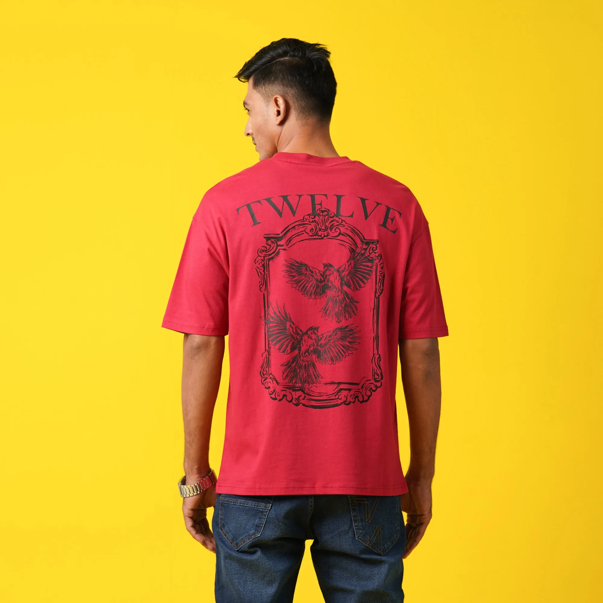 Mens T- Shirt-Vintage Red