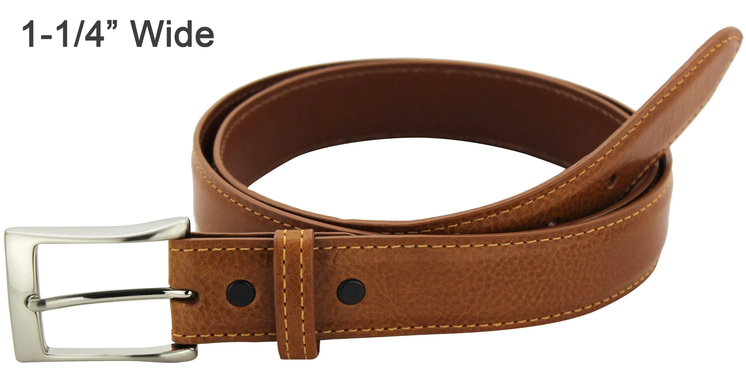 Men's Tan Italian Calf Designer Full Grain Leather Belt **Made To Order Allow 5 To 6 Weeks To Ship