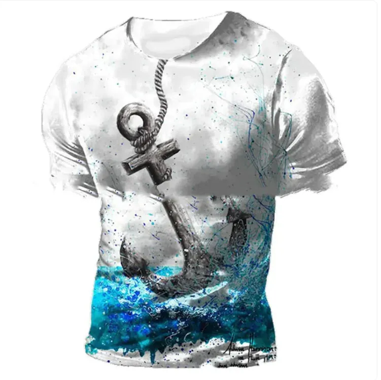 Men's Vintage 3D Print T-Shirt: Classic American Style