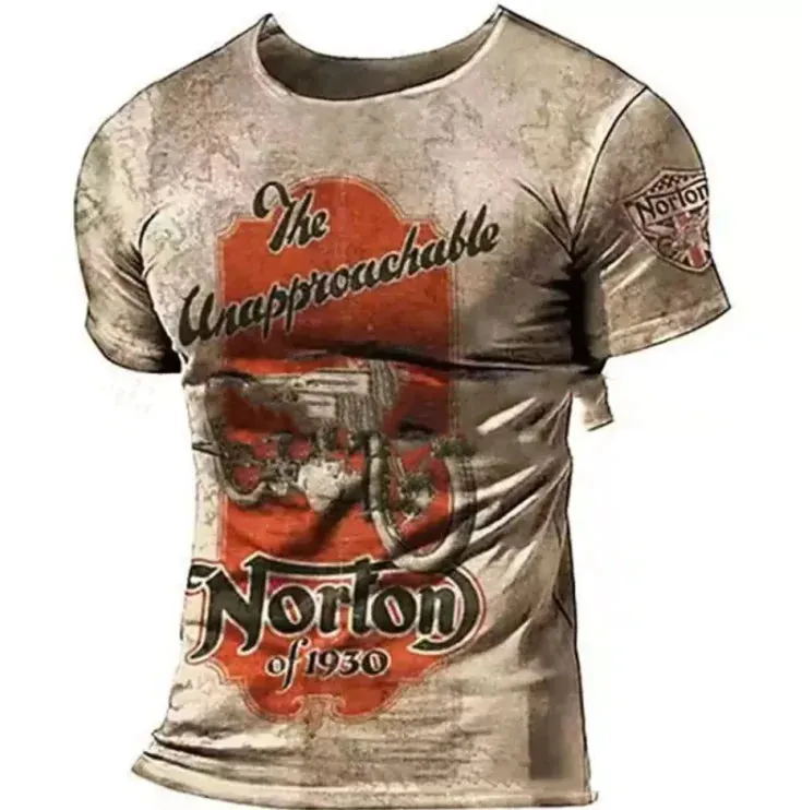 Men's Vintage 3D Print T-Shirt: Classic American Style
