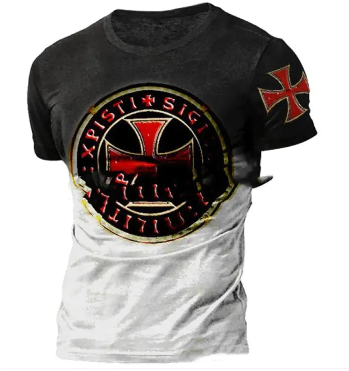 Men's Vintage 3D Print T-Shirt: Classic American Style