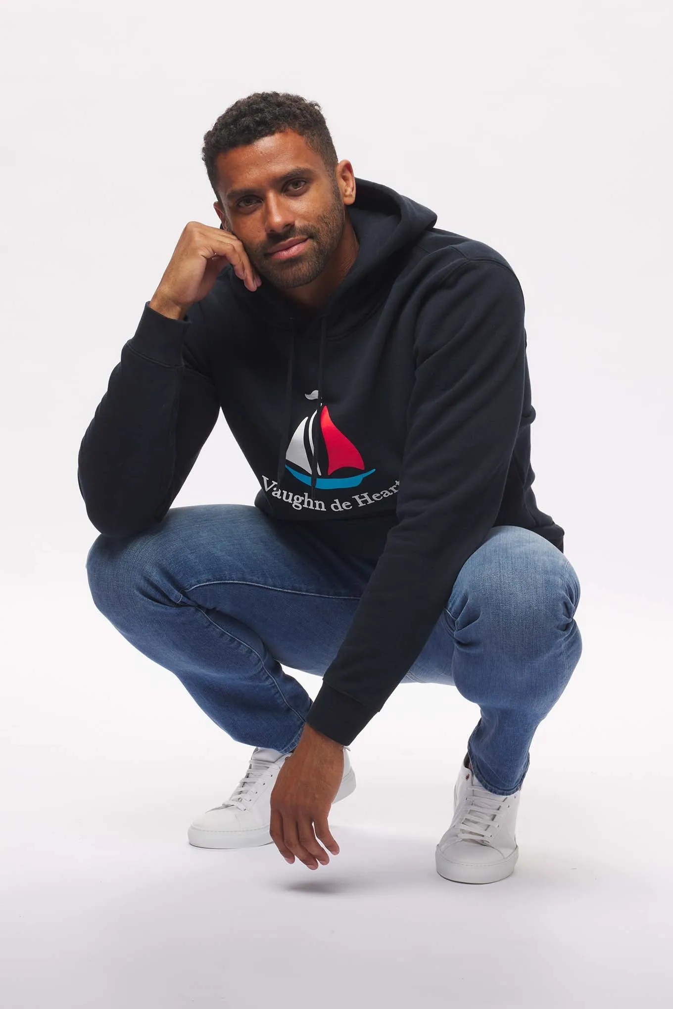 Men's - Voilier - Navy Blue French Pullover Hoodie