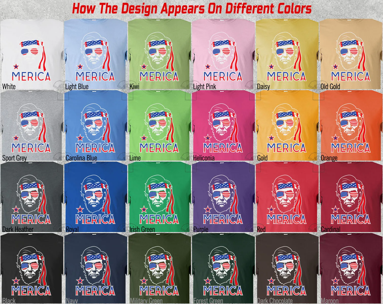 Merica Lincoln Independence Day July 4th American Flag US Veteran Army American Flag Gift Unisex T-Shirt
