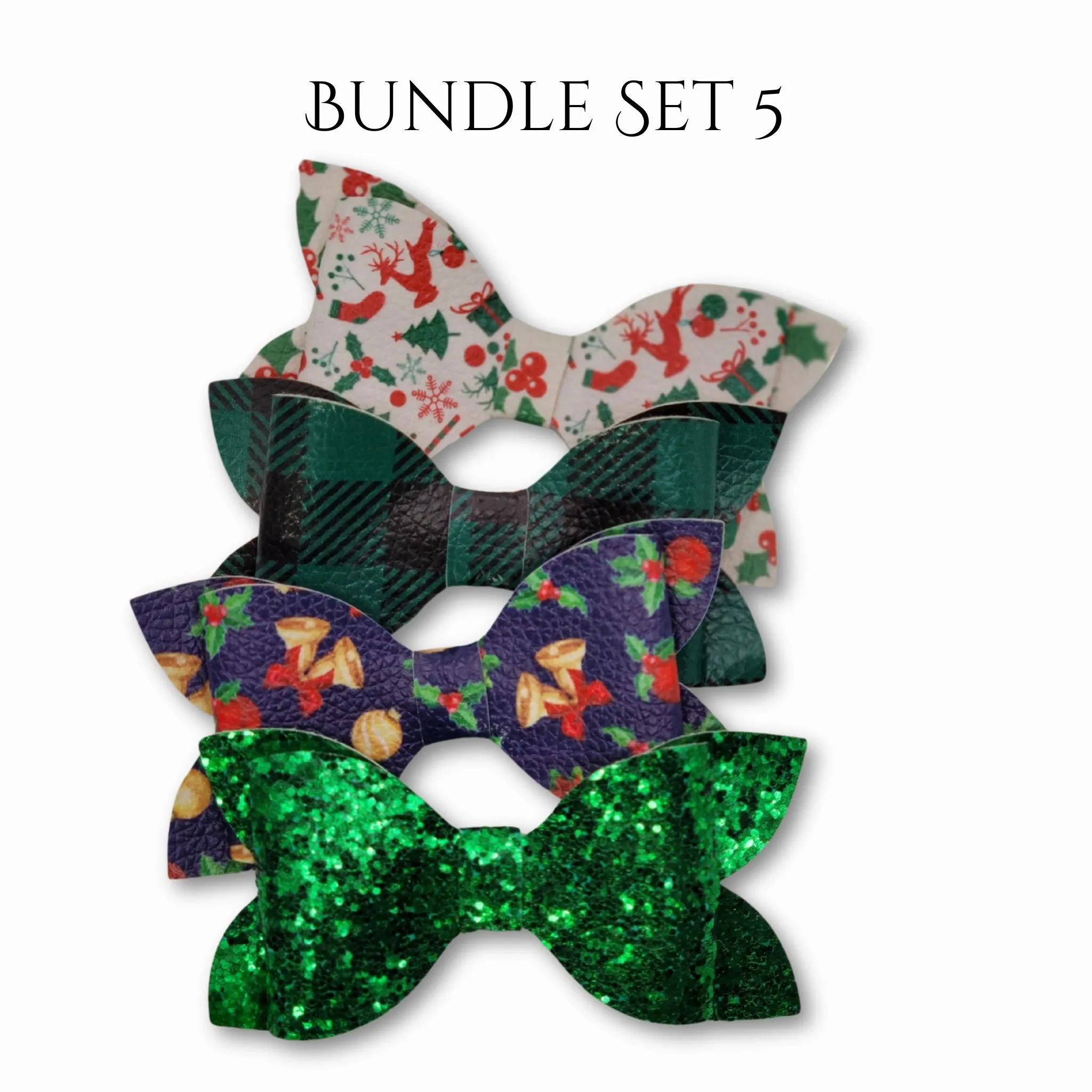 Merry & Bright | Faux Leather Bow Bundle