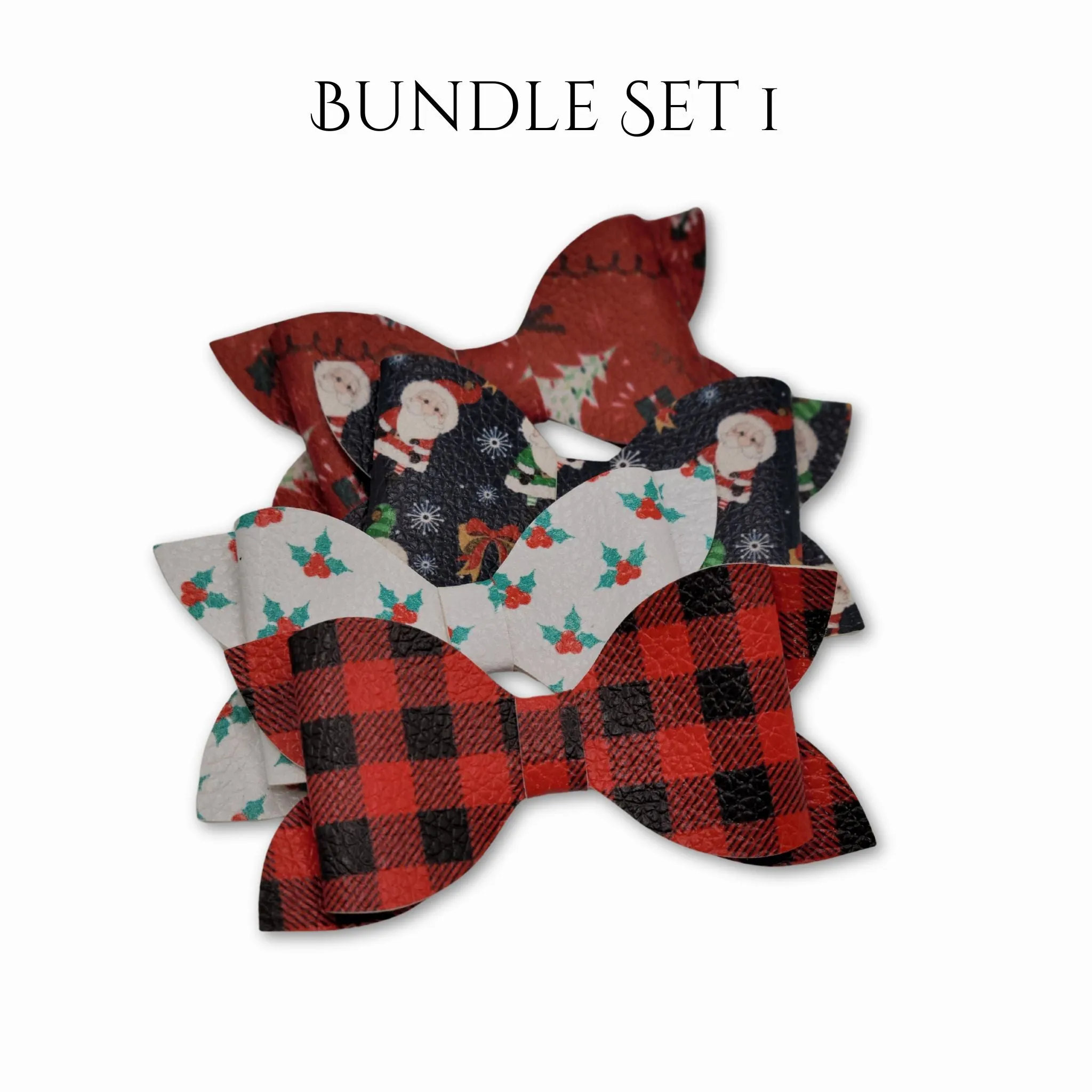 Merry & Bright | Faux Leather Bow Bundle