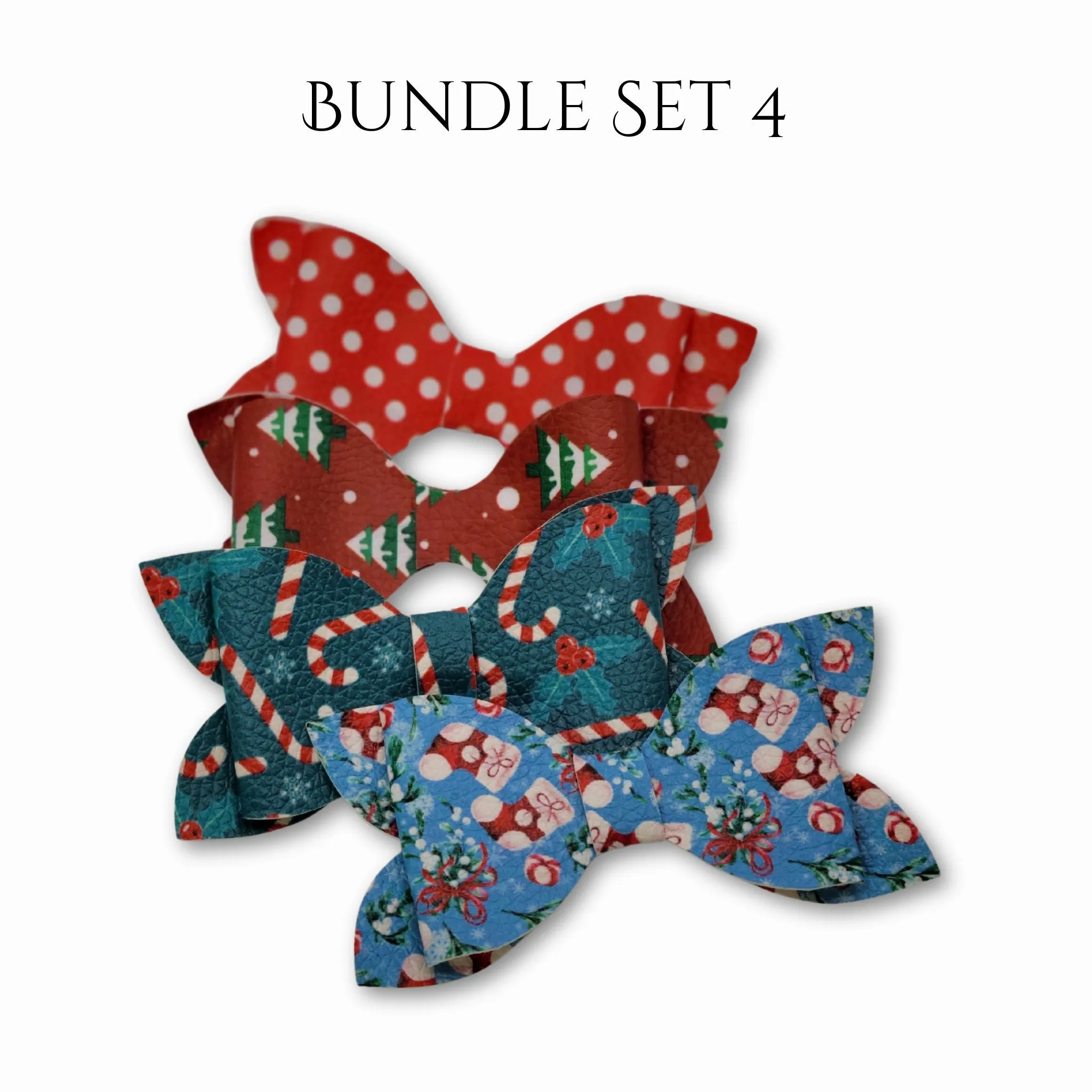 Merry & Bright | Faux Leather Bow Bundle
