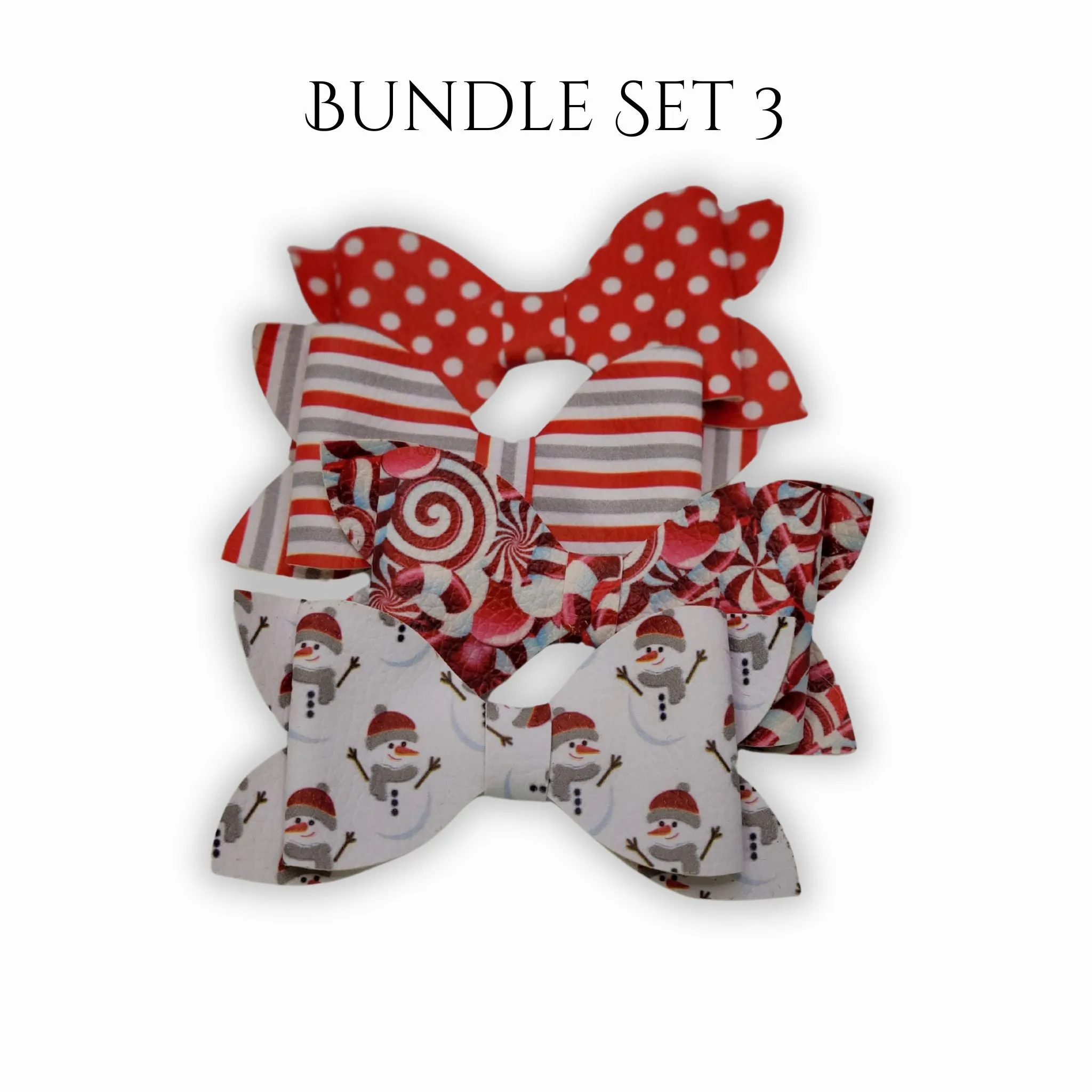 Merry & Bright | Faux Leather Bow Bundle