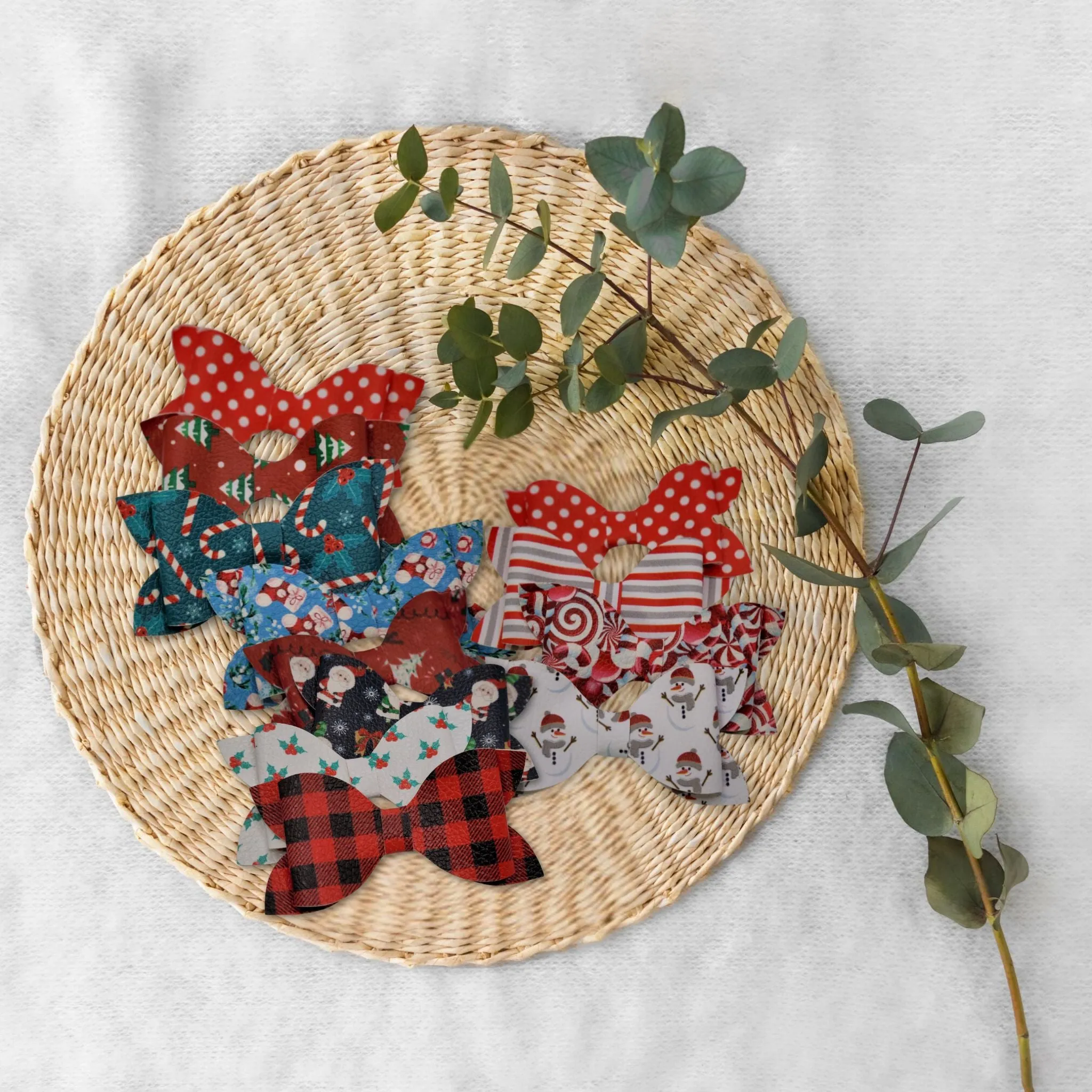 Merry & Bright | Faux Leather Bow Bundle
