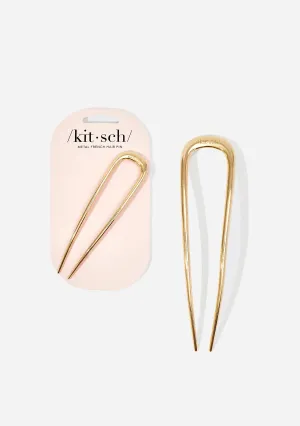 Metal French Hair Pin Gold