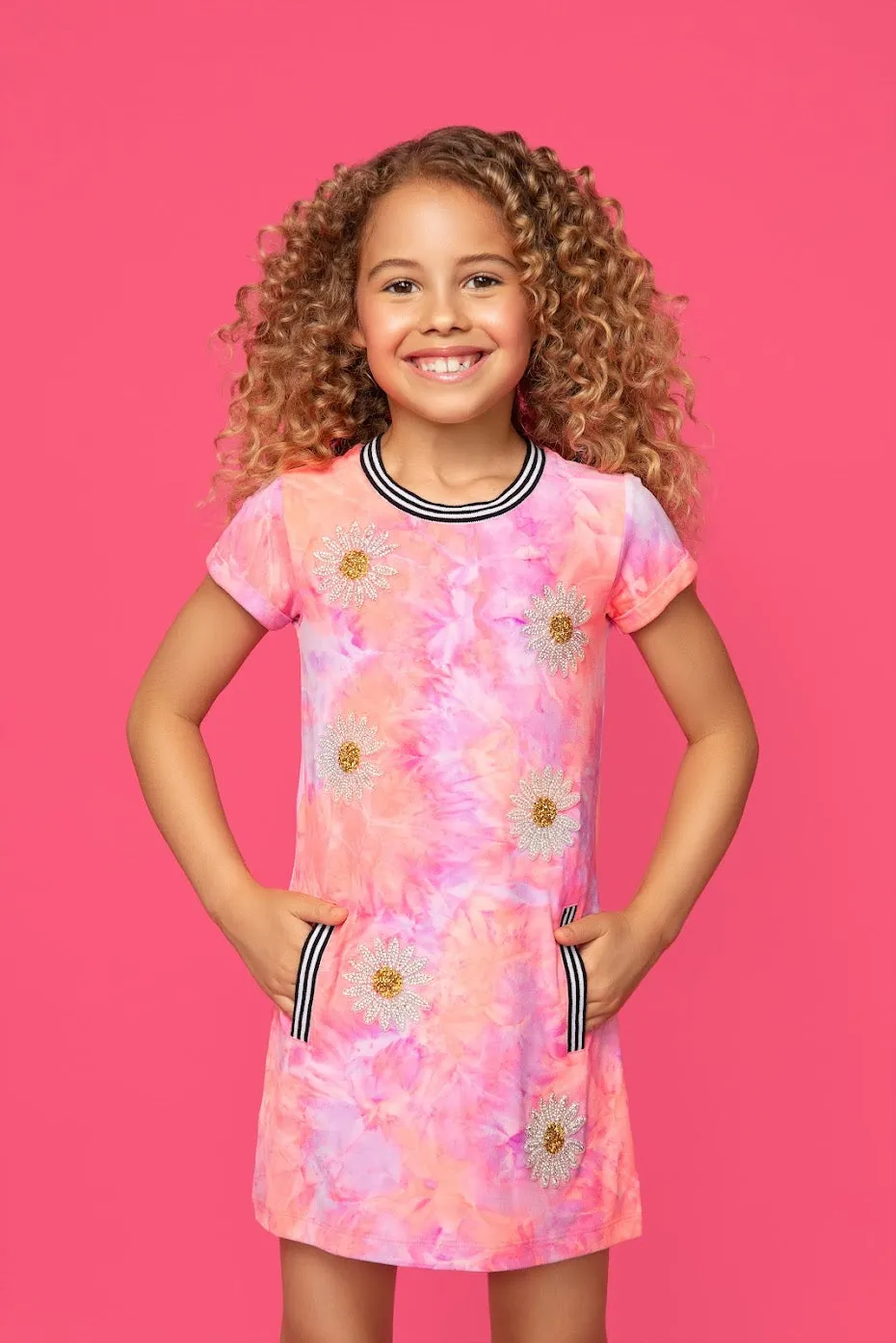 MIA NEW YORK- Pink Daisy Dress