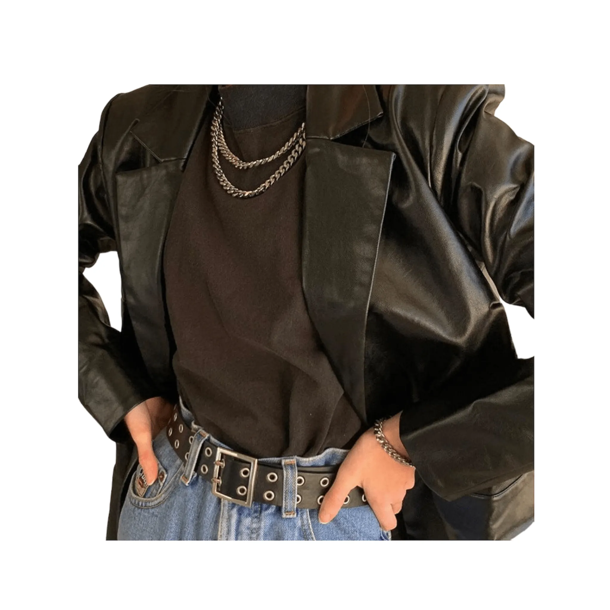 Midnight Shadow Black Leather Jacket
