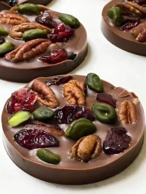 Milk Chocolate Pistachio-Cranberry Mendiant