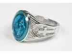 Miraculous Ring Blue Epoxy - Sterling Silver Ring - Blue Jewelry - Epoxy Jewelry