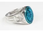 Miraculous Ring Blue Epoxy - Sterling Silver Ring - Blue Jewelry - Epoxy Jewelry