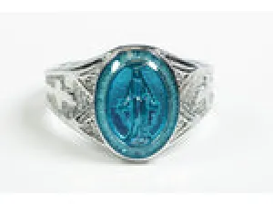 Miraculous Ring Blue Epoxy - Sterling Silver Ring - Blue Jewelry - Epoxy Jewelry