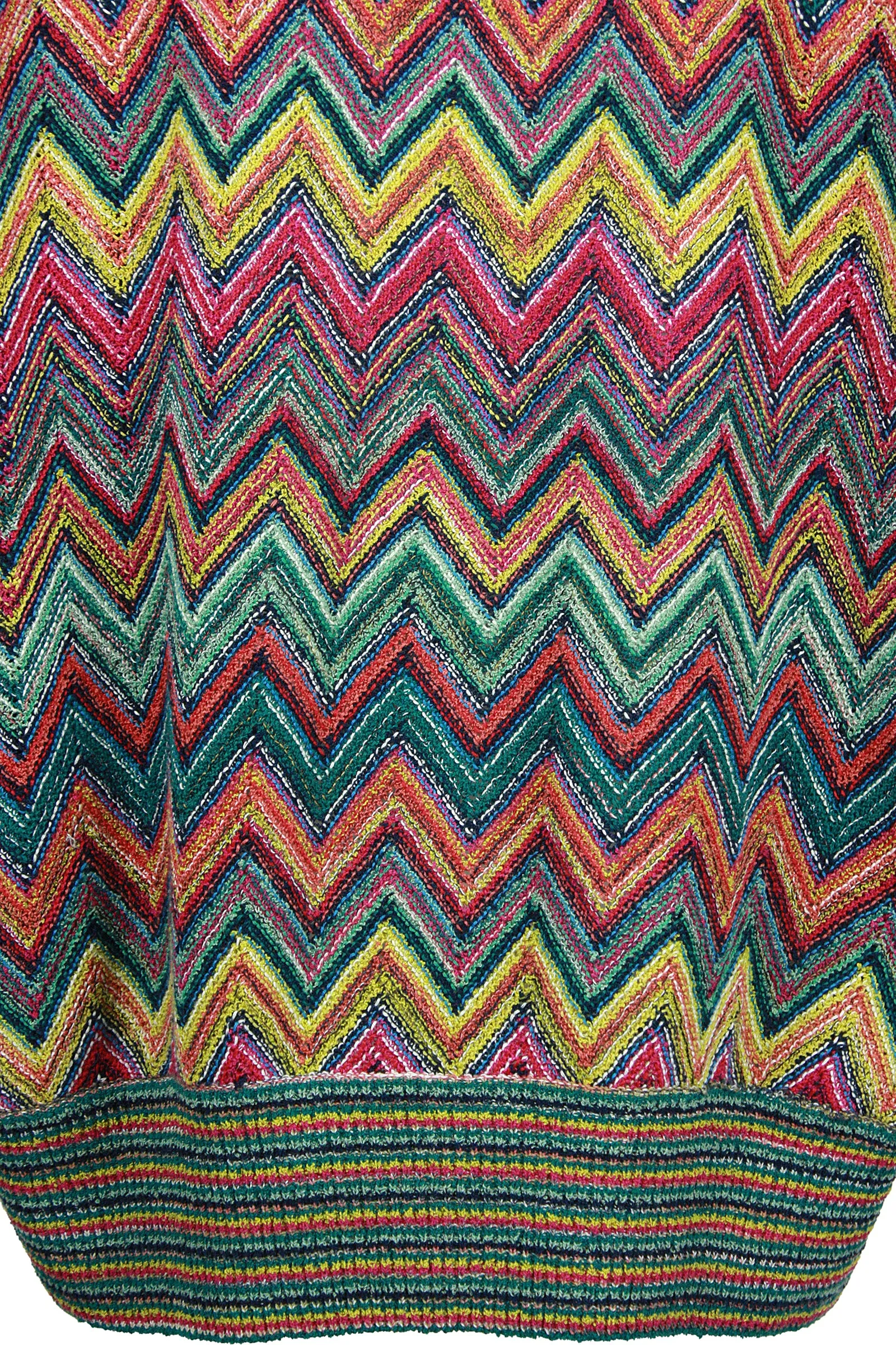 MISSONI Men's Circa 1990s Multicolor Zig Zag  Sweater