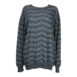MISSONI Men's Circa 1990s Multicolor Zig Zag Sweater