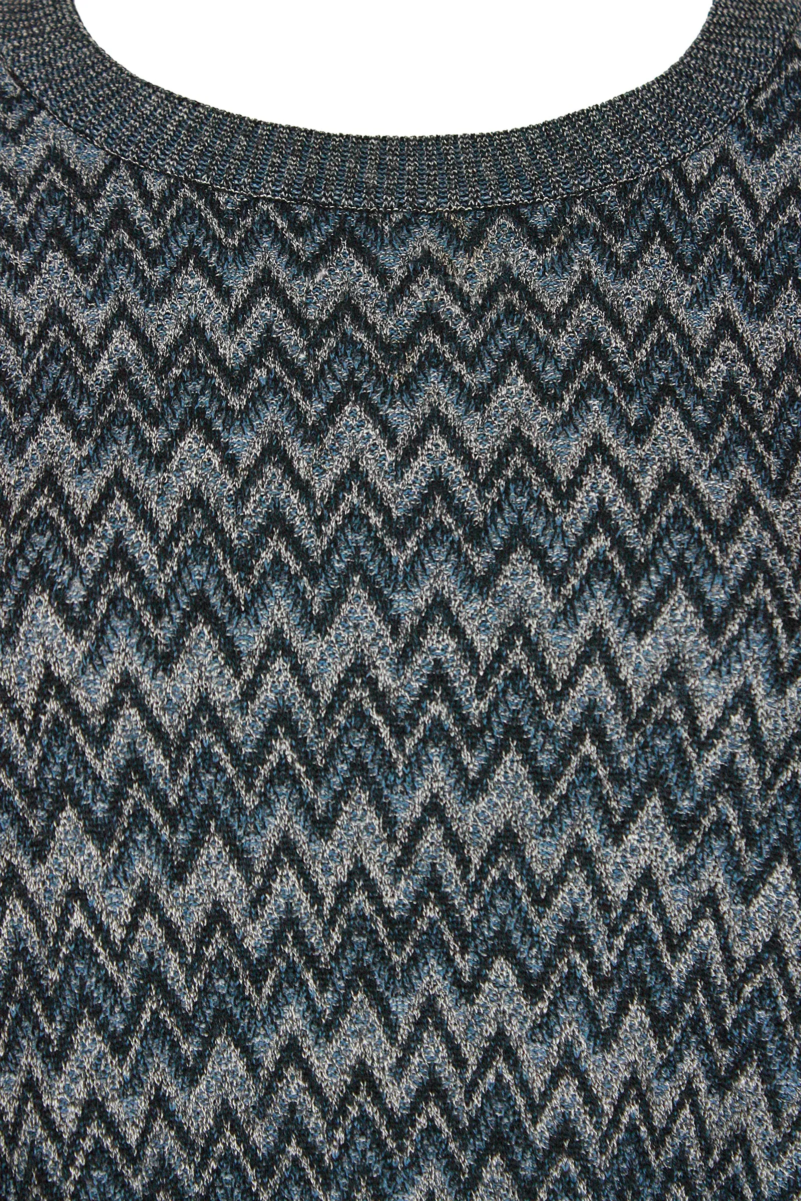 MISSONI Men's Circa 1990s Multicolor Zig Zag Sweater