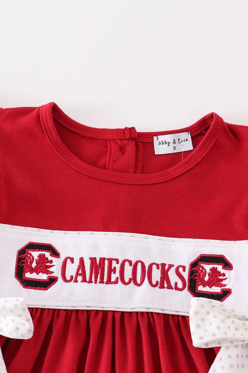 [misspell Gamecocks] Gamecocks Embroidery Girl Dress