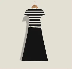 MME. FRENCH GIRL STRIPE DRESS