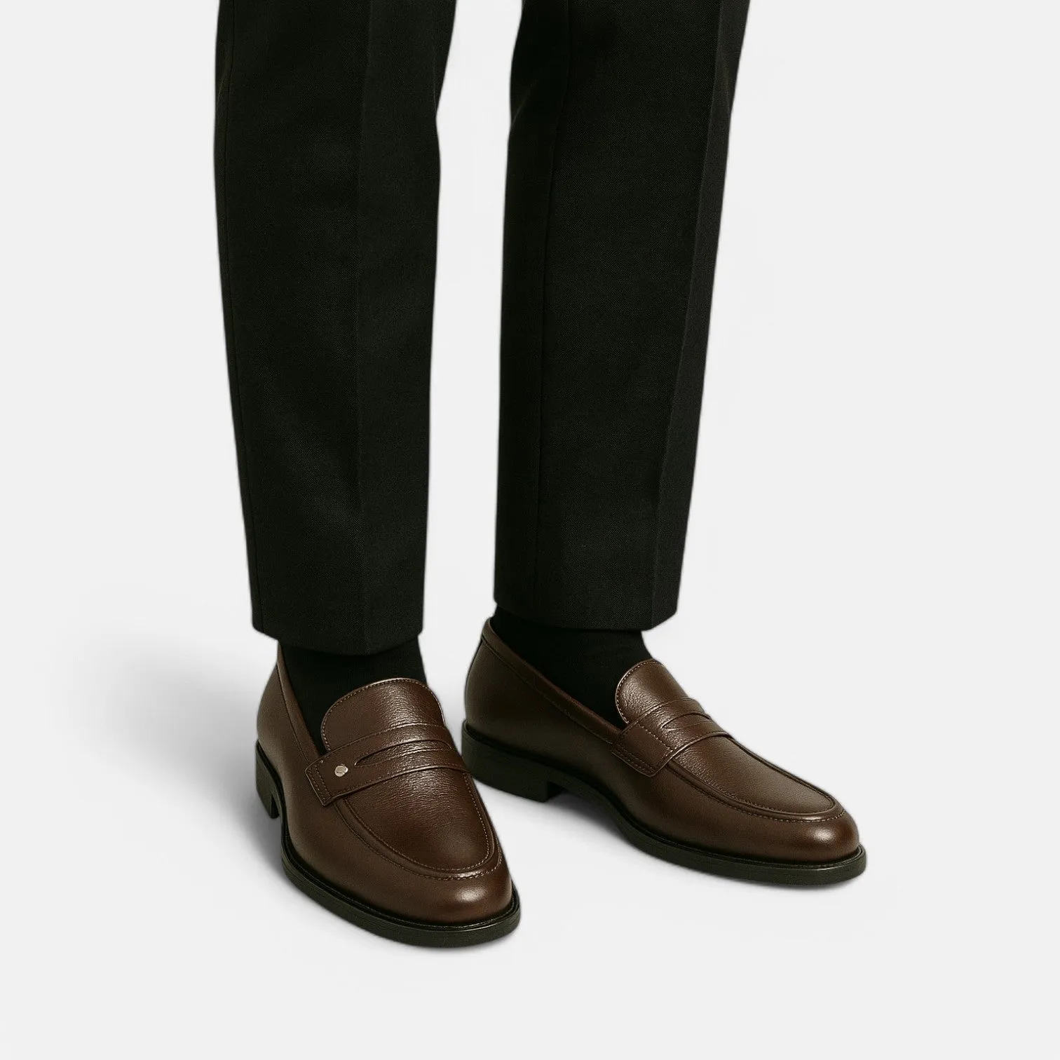 Monacogents | Men's Luxury Leather Loafers – Formal Slip-On Dress Shoes