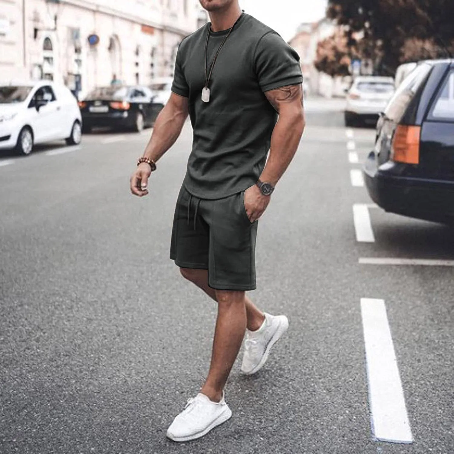 MOOKO Men 2 Pc Fitness Muscle Tracksuit.
