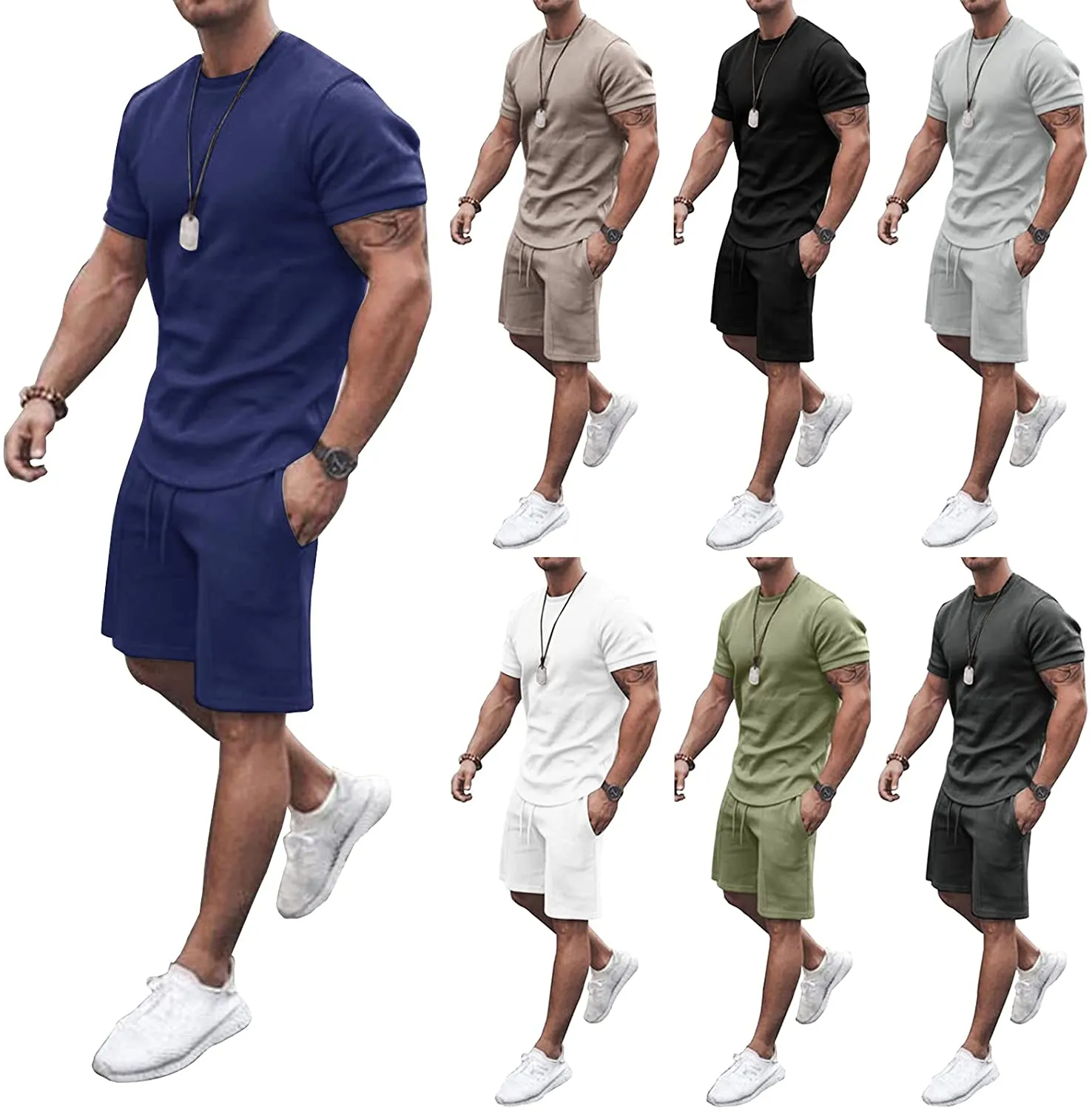 MOOKO Men 2 Pc Fitness Muscle Tracksuit.