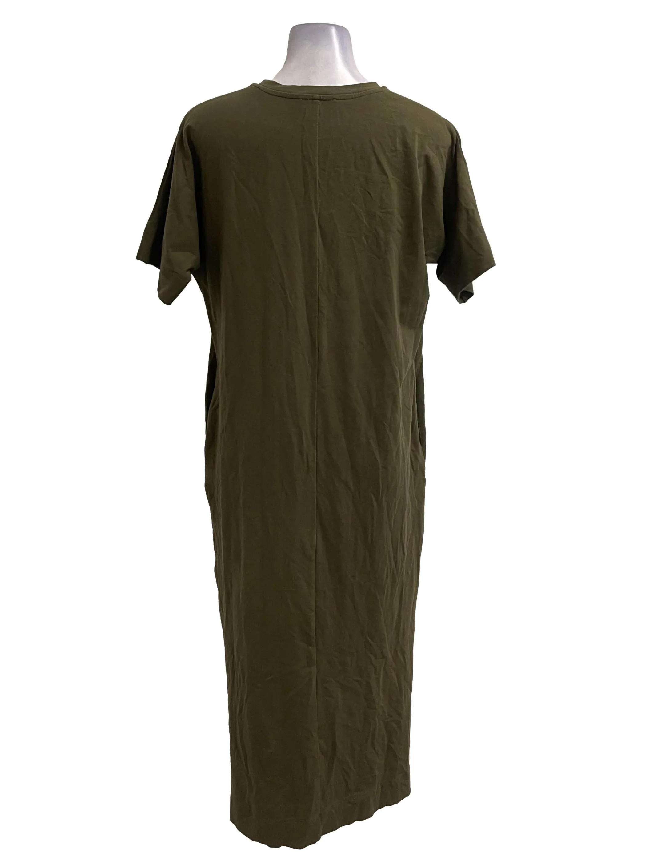Moss Green Round Neck Dress OSN