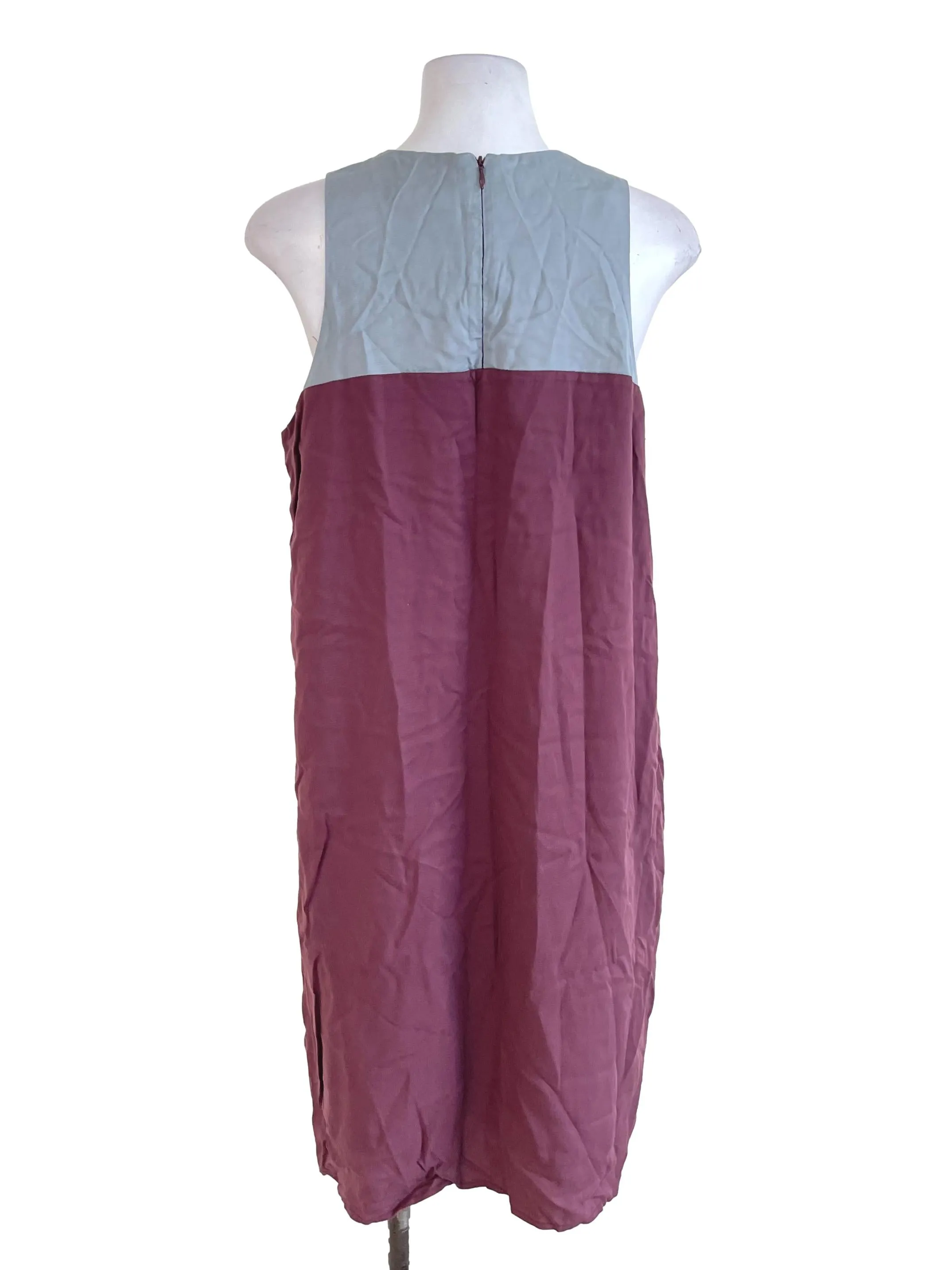Mulberry Purple Contrast A-Line Dress