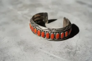 Multi-Stone Coral Cuff | Vintage