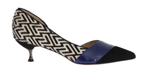 Multicolor Leather Heels Pumps