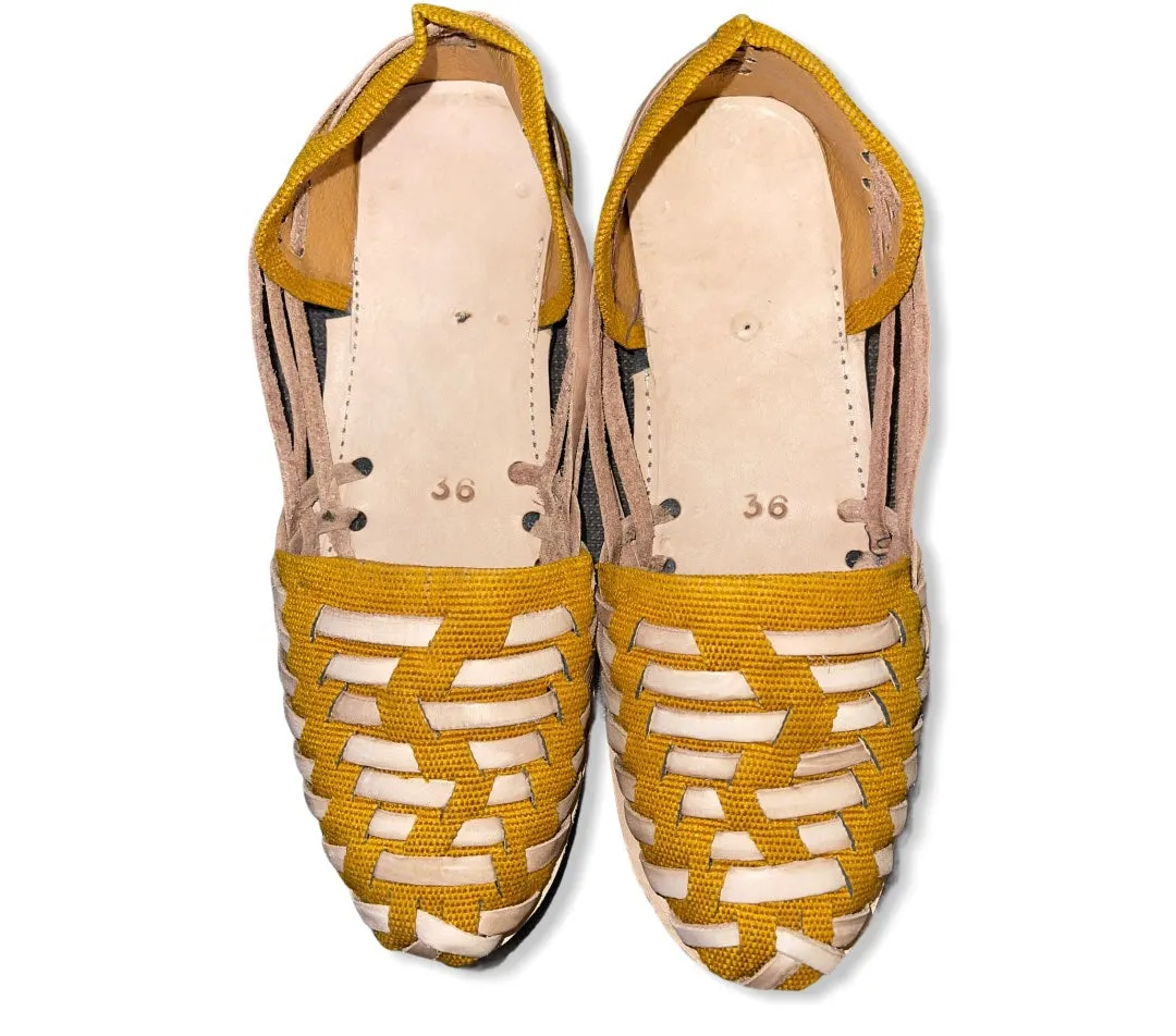 Mustard Yellow Huaracha- Huarachas Amarillo Oscuro