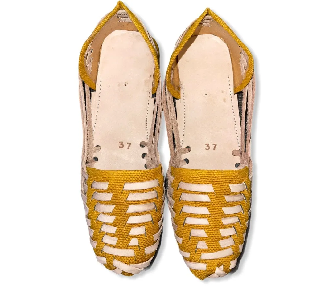 Mustard Yellow Huaracha- Huarachas Amarillo Oscuro