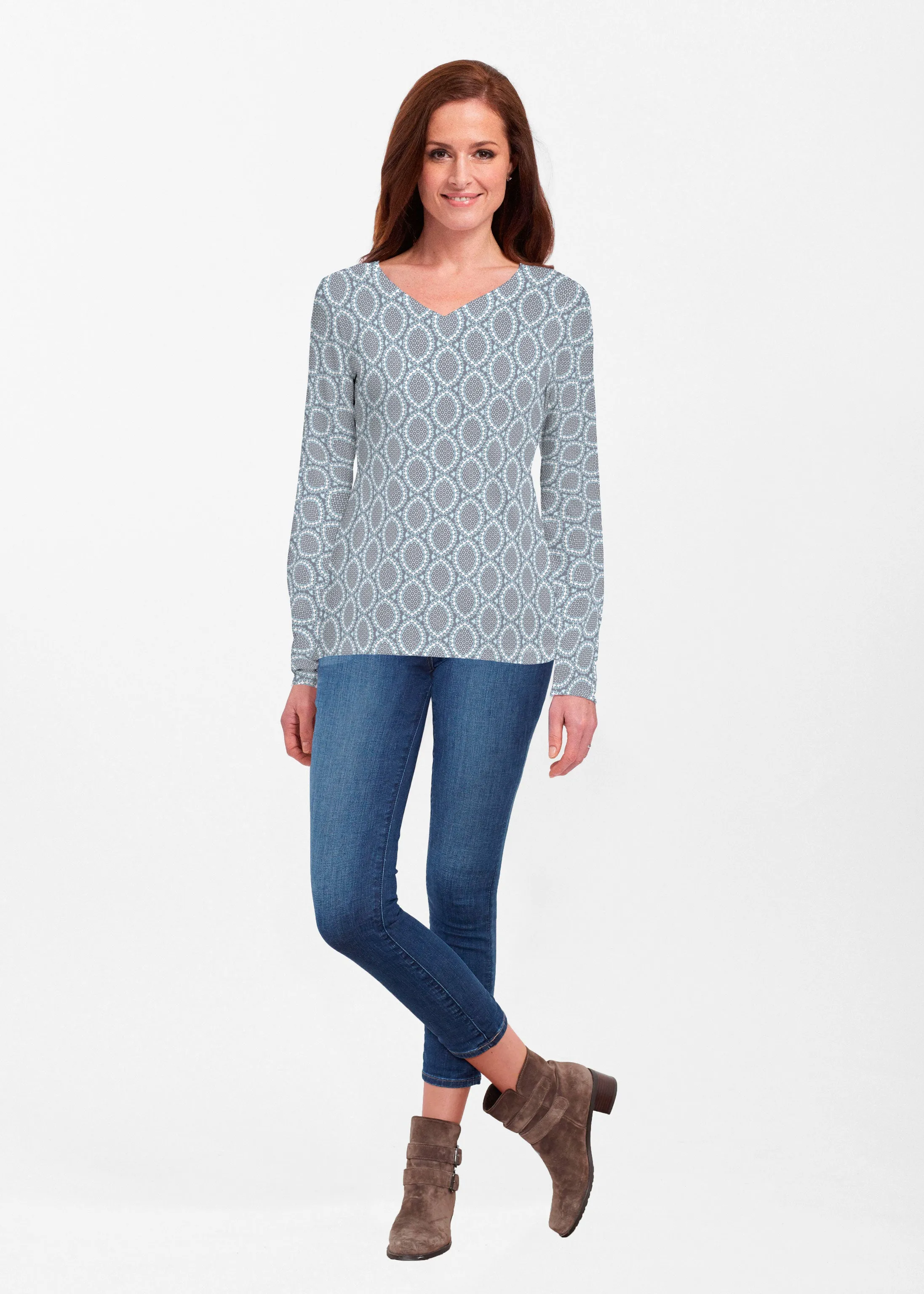 Namaste Lace (13370) ~ Classic V-neck Long Sleeve Top