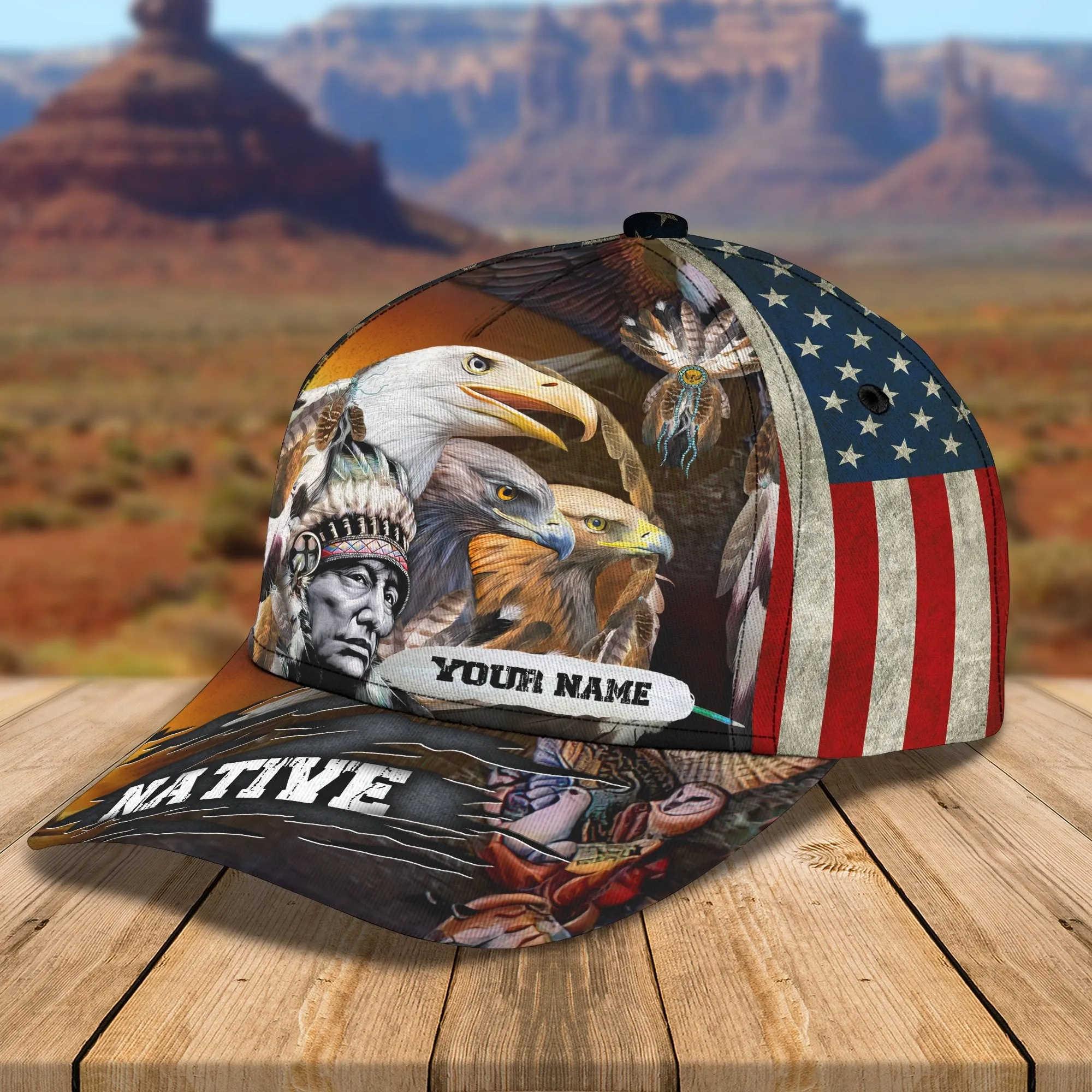 Native American - Personalized Name Cap - co98