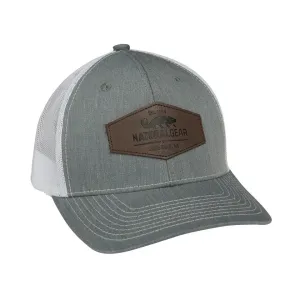 Natural Gear Leather Patch Trucker Cap