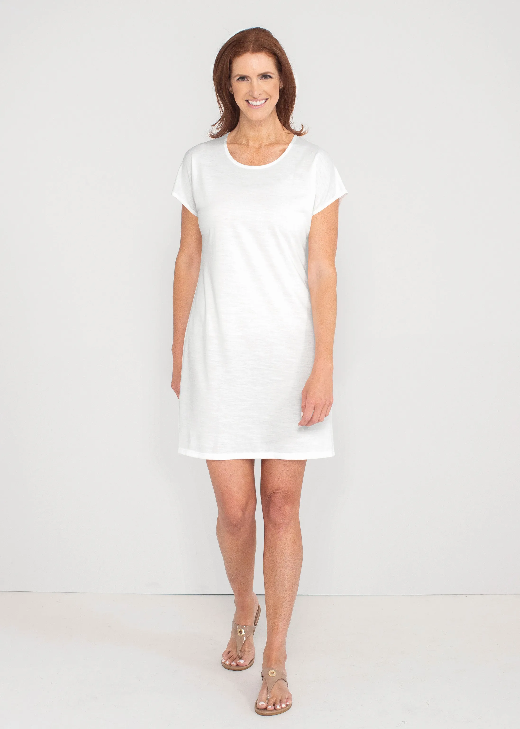 Natural White (5555) ~ Lucy Tee Dress