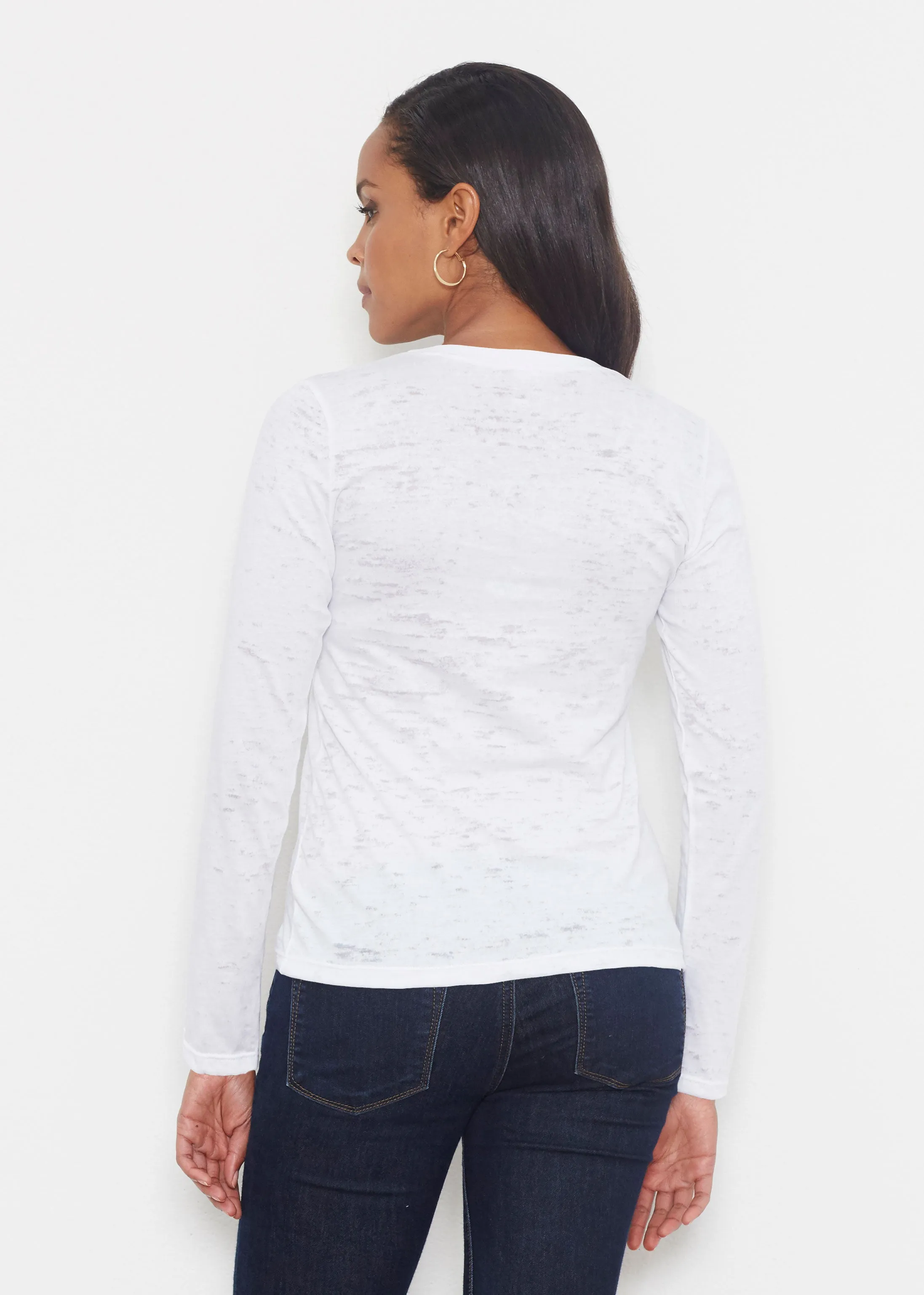 Natural White (5555) ~ Signature Long Sleeve Crew Shirt