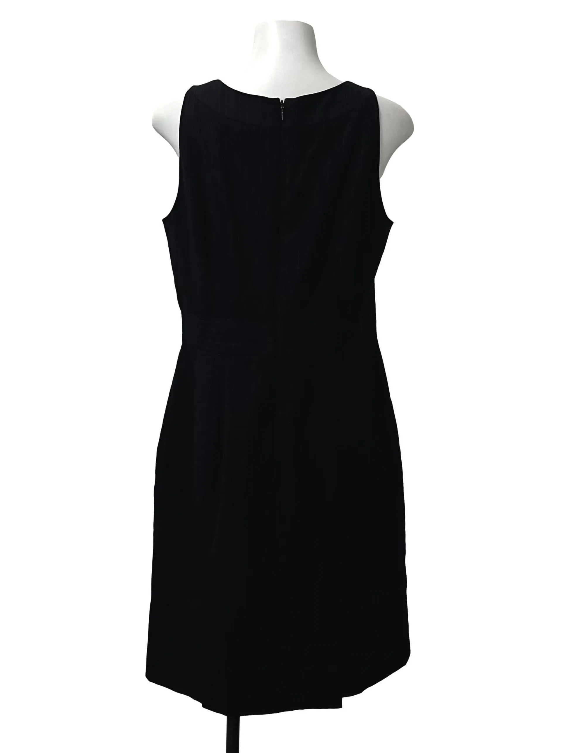 Navy Blue Pinstripe Dress